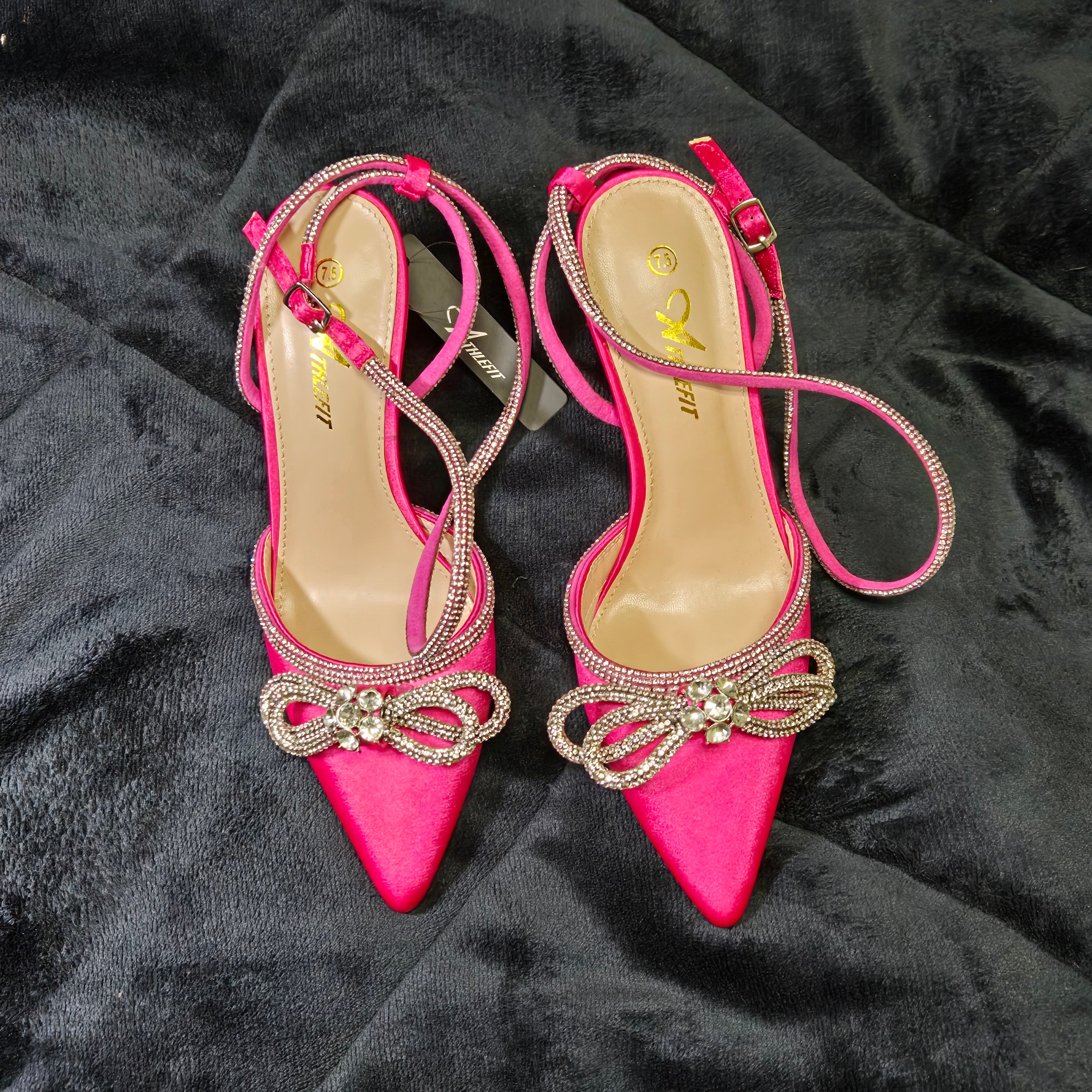 Diamond Bow Slingback Heel