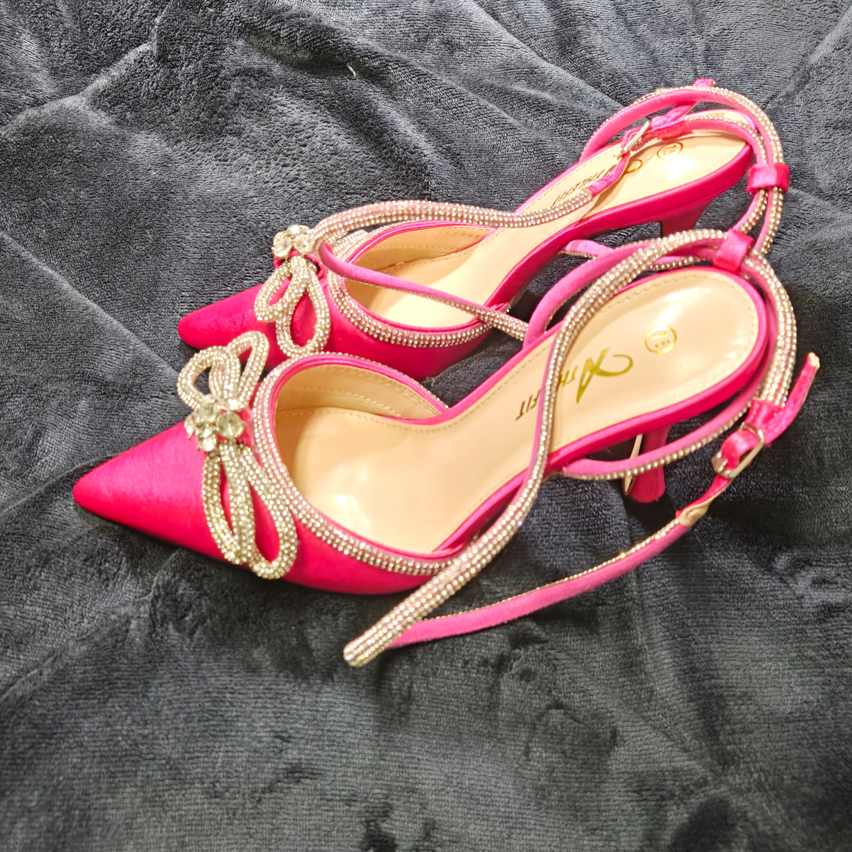 Diamond Bow Slingback Heel
