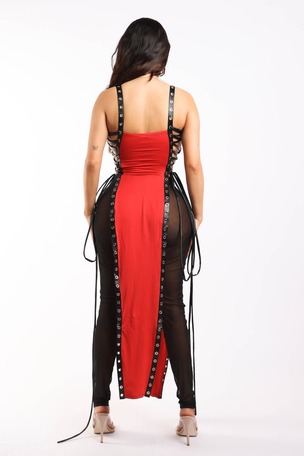 Tie Strapped Sleeveless Maxi Dress