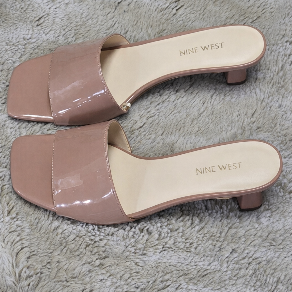 Nude Patent 9West Slide Heel